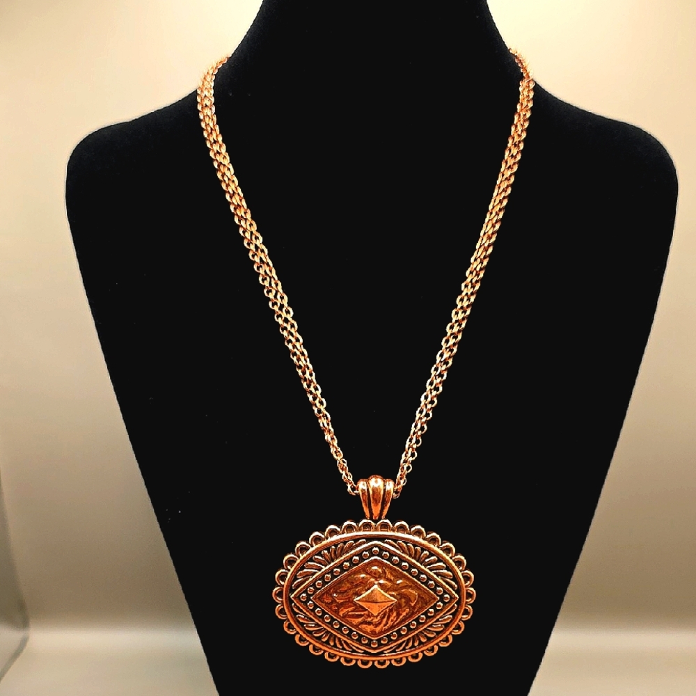 Copper Tone Boho Style Necklace